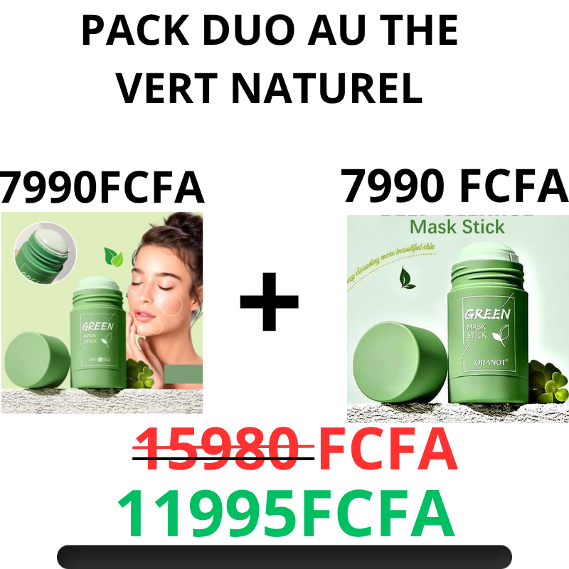 NOUVEAU MASQUE DE VISAGE AU THÉ VERT ACTION RAPIDE.